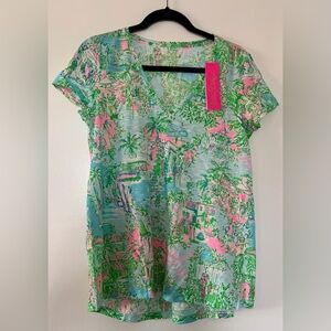 NWT Lilly Pulitzer Etta Top - Lilly Loves Palm Beach - Medium